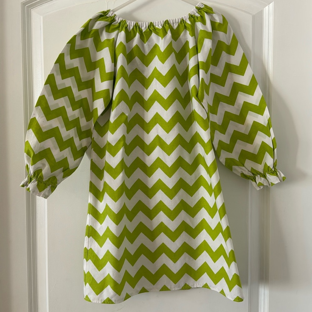 Chevron A-Line Dress, Game Day, Size 5